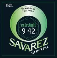 Hexagonal Explosion Комплект струн для электрогитары, никелированные, 9-42, Savarez, H50XL