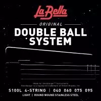 Double Ball Комплект струн для бас-гитары, сталь, 40-95, La Bella, S100L