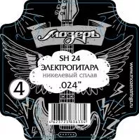 Струна для электрогитары No4 обвитая, никель, .024, Мозеръ, SH-24