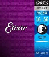 3313211125 POLYWEB Комплект струн для акустической гитары, Resonator, бронза 80/20, Elixir
