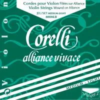 Corelli Alliance Vivace Комплект струн для скрипки, средне легкое натяжение, шарик, Savarez, 800MLB