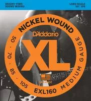 EXL160 XL NICKEL WOUND Струны для бас-гитары Long 50-105 D`Addario