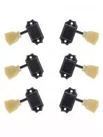 Колки для гитары 3+3, локовые, черные, Gotoh, SD90-HAPM-SL-B-L3+R3
