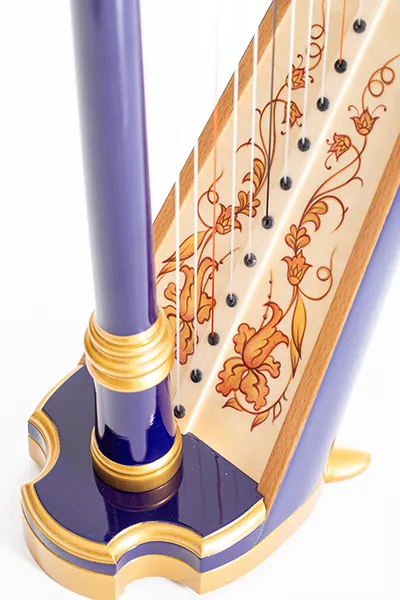 MLH0012 Capris Арфа 21 струнная (A4-G1), цвет - синий глянцевый, Resonance Harps