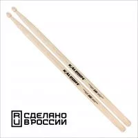 5B Long Барабанные палочки, граб, деревянный наконечник, Kaledin Drumsticks, 7KLHB5BL