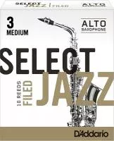 RSF10ASX3M Select Jazz Трости для саксофона альт, размер 3, средние (Medium), 10шт, Rico