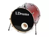 Бас-барабан 22" x 18", красный, LDrums, 5001012-2218