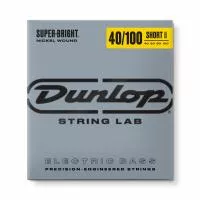 Super Bright Комплект струн для бас-гитары, никелированные, 40-100, Short Scale, Dunlop, DBSBN40100S