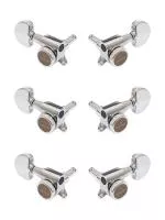 Колки для гитары 3+3, локовые, хром, Gotoh, SG381-MGT-20-C-L3+R3