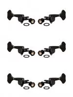 Колки для бас-гитары 3+3, черные, Gotoh, GB707-B-L3+R3