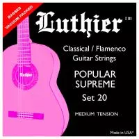Комплект струн для классической гитары, среднее натяжение, Luthier, LU-20