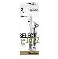 Select Jazz Filed Трости для саксофона баритон, размер 2, мягкие (Soft), 5шт, Rico, RSF05BSX2S