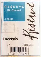 DCR0245 Reserve Трости для кларнета Bb, размер 4.5, 2шт., Rico