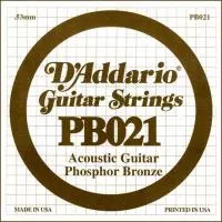 PB021 Phosphor Bronze Отдельная струна для акустической гитары, фосфорная бронза, .021, D'Addario