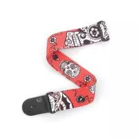 Ремень для гитары, рисунок Red Sugar Skulls, полиэстер, Planet Waves, P20W1414