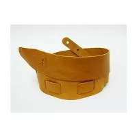 Leather Ремень для гитары, кожаный, цвет горчица, Fidel, FL50028L