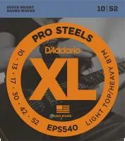 EPS540 XL PRO STEEL Струны для электро-гитары Light Top/Heavy Bottom 10-52 D`Addario