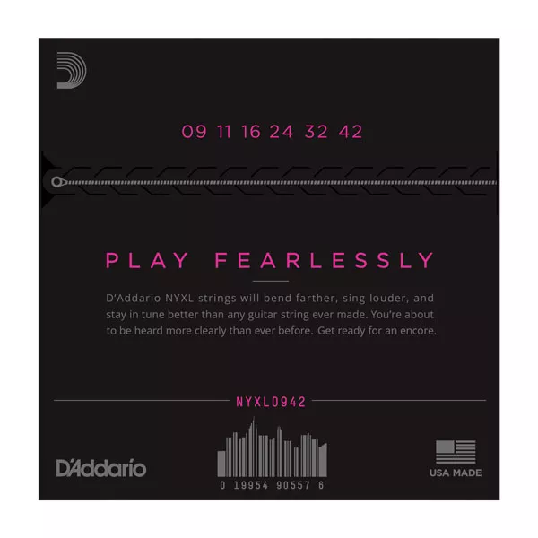 NYXL0942 NYXL Комплект струн для электрогитары, никелированные, Super Light, 09-42, D'Addario