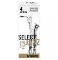 Select Jazz Filed Трости для саксофона баритон, размер 4, средние (Medium), 5шт, Rico, RSF05BSX4M