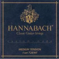 728MT Custom Made Black Комплект струн для классической гитары, среднее натяжение, Hannabach