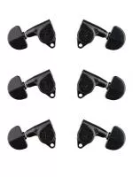 Колки для гитары 3+3, локовые, черные, Gotoh, SG301-HAPM-20-B-L3+R3