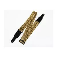 PolyArt Ремень для гитары, полиэстер, плетение коричневое, Fidel, FL40191PA