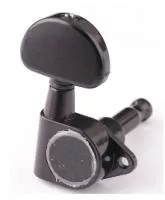 Колки для гитары 3+3, черные, Metallor, MH-27-BK-3+3