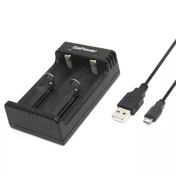 LiCharger 4 Зарядное устройство для аккумуляторов Ni-MH/Ni-Cd/Li-ion, 2 слота, GoPower, 00-00015360  рис.2 