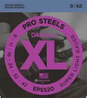 EPS520 XL PRO STEEL Струны для электро-гитары Super Light 9-42 D`Addario