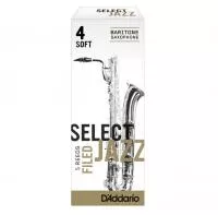 Select Jazz Filed Трости для саксофона баритон, размер 4, мягкие (Soft), 5шт, Rico, RSF05BSX4S
