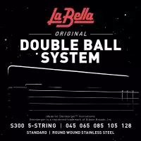 Double Ball Комплект струн для 5-струнной бас-гитары, сталь, 45-128, La Bella, S300