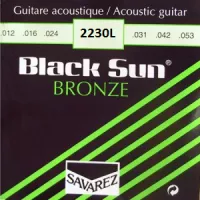2230L Black Sun Комплект струн для акустической гитары, 12-53, Savarez