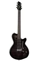 025503 xtSA Trans Black Электрогитара, черная, с чехлом, Godin