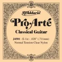 J4501 Pro-Arte Отдельная 1-ая струна для классической гитары, нейлон, D'Addario