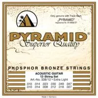 Phosphor Bronze Комплект струн для 12-струнной акустической гитары, 10-47, Pyramid, 338/12