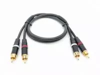 Кабель аудио 2хRCA-2хRCA, 2м, ZZcable, E56-2RCA-2RCA-0200-0