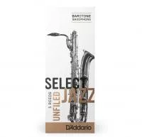 Select Jazz Unfiled Трости для саксофона баритон, размер 2, мягкие (Soft), 5шт, Rico, RRS05BSX2S