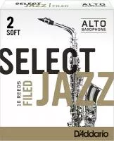 RSF10ASX2S Select Jazz Трости для саксофона альт, размер 2, мягкие (Soft), 10шт, Rico