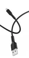 Кабель GP21L USB (m)-Lightning (m) 2.4A силикон черный, GoPower, 00-00028370