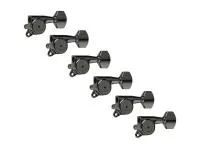 Колки для гитары 6л, локовые, черные, Gotoh, SG381-HAPM-07-B-L6