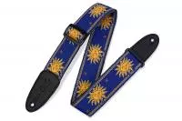 Print Series Ремень для гитары, тканый, солнце/синий, Levy's, MPJG-SUN-BLU