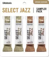 Select Jazz Набор тростей для саксофона сопрано, размер 3S-3M, 4шт, Rico, DSJ-I3S
