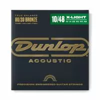 Комплект струн для акустической гитары, бронза 80/20, Extra Light, 10-48, Dunlop, DAB1048