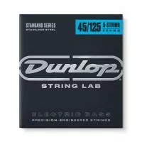 Комплект струн для 5-струнной бас-гитары, нерж.сталь, Medium, 45-125, Dunlop, DBS45125