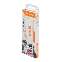 Кабель GP01T-2M USB (m)-Type-C (m) 2.0м 2.1A, белый, GoPower, 00-00022774