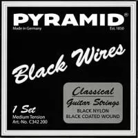 Black Wires Комплект струн для классической гитары, черные, медь, Pyramid, C342200