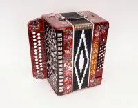 C44XL-C-RED Гармонь "Барыня" 25х25-IV, красная, Шуйская гармонь