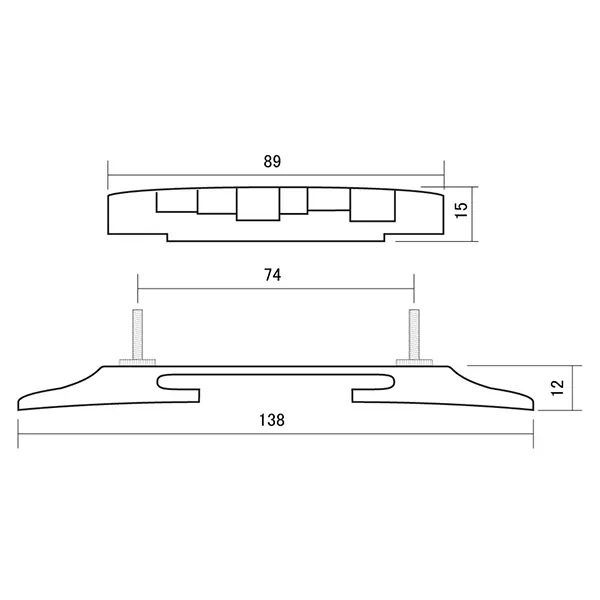 Бридж для арктоп гитары, компенсирующий, Hosco, F-2813  рис.2 