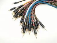 Кабель аудио 3.5-2х6.3мм, 1.25м, в оплетке, ZZcable, G46-3,5-2J-0125-Z