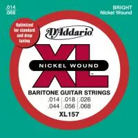 XL157 Nickel Wound Комплект струн для электрогитары баритон, среднее натяжение, 13-62, D'Addario